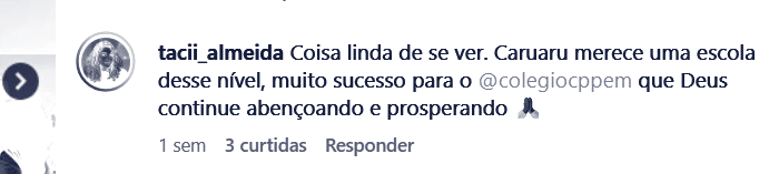 @tacii_almeida: Coisa linda de se ver. Caruaru merece uma escola desse nível, muito sucesso para o @colegiocppem, que Deus continue abençoando e prosperando.
